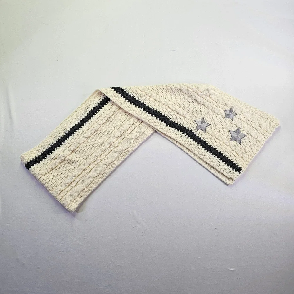 Taylor Swift Folklore Cardigan Scarf Cable Knit Silver Stars Official Merch